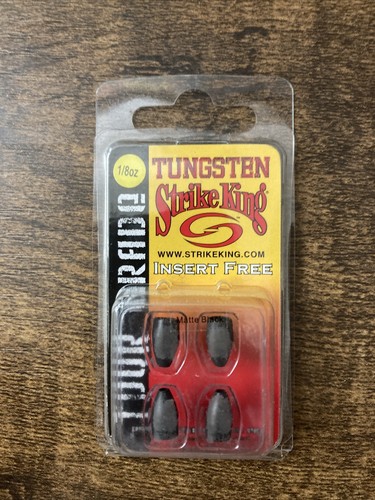 STRIKE KING TOUR GRADE TUNGSTEN WEIGHT 1/8OZ TGTW18-10M MAT BLC M4201
