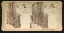 R. Y. Young Stereoview (a) Pickwick in Wrong Room American Stereoscopic ©1900