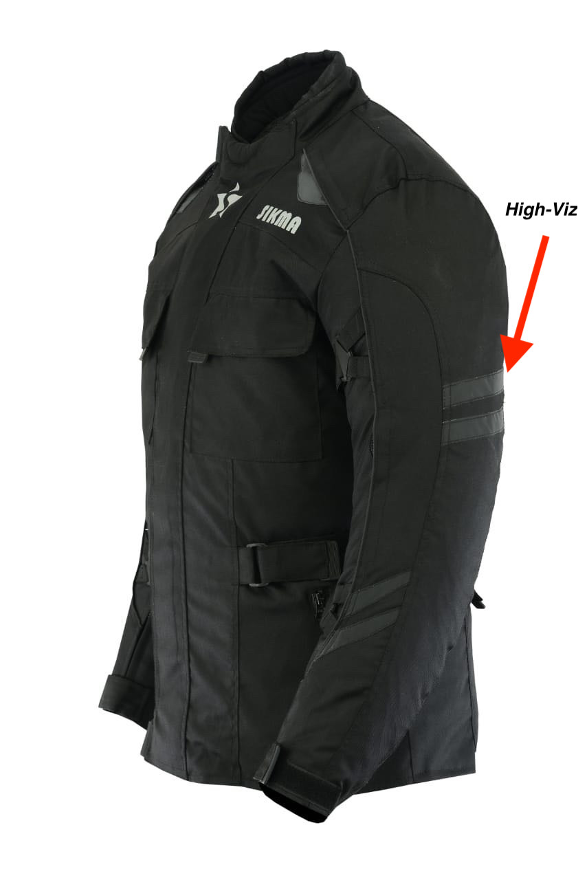 Motorcycle Jacket Waterproof Cordura Textile Padded Top Motorbike CE