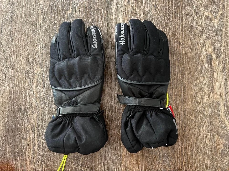 Halvarssons Splitz Premium Warm Waterproof Motorcycle Motorbike Gloves - Black