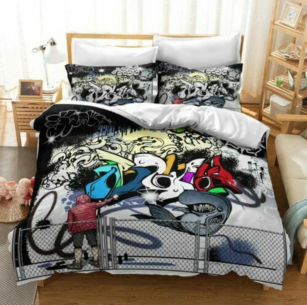 Cartoon Animals 4 Quilt Duvet Cover Set Bed Linen Doona Cover Kids Bedclothes