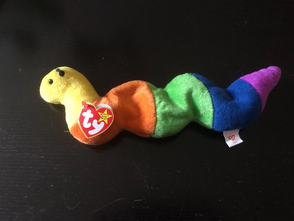 Ty Beanie Babies Inch the Worm Retired Original with Tags RARE eBay