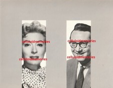 Orig NBC Telop Bump Card Promo Photo 1957 Steve Allen Show Greer Garson DBW