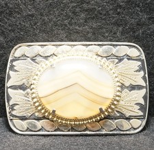 WI01111 VERY COOL VINTAGE 1970s   STONE   FASHION ARTWORK UNISEX BELT BUCKLE