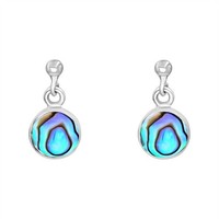 OhrhäNger Runde Scheibe Abalone Muschel 925 Sterling Silber - Silverly