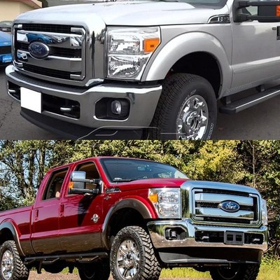 For 2011-2016 Ford F250 F350 Super Duty Chrome Grille Grill Full Overlay Cover