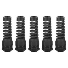 5Pcs M27 Waterproof Cable Gland, Spiral Strain Joint for 13-18mm Wire, Black