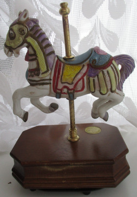 Gift Gallery Revolving Musical Box Carousel Horse