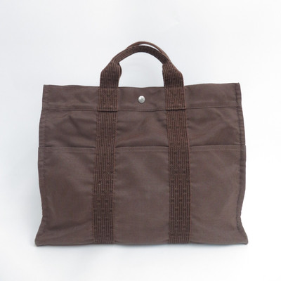 Authentische Hermes Her Line Beuteltasche MM Canvas Beuteltasche Tasche F#48491