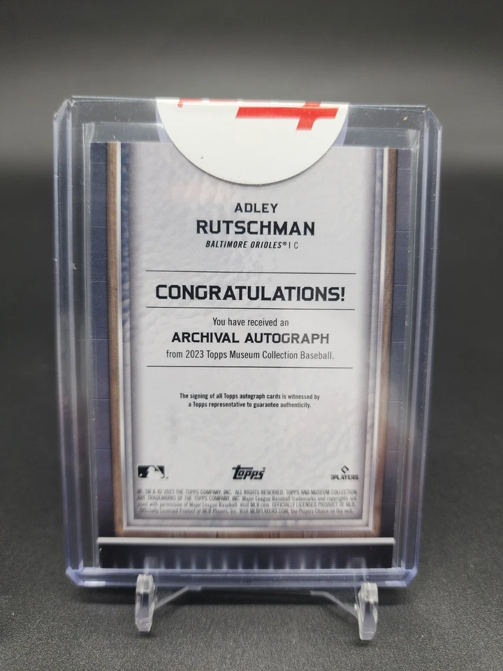 2023 Topps Museum Collection Archival Auto Adley Rutschman RC /199 Orioles - Image 2 of 2