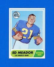 1968 Topps Football # 106 Ed Meador NM to NM-MT *PrestigeFC.eStore*