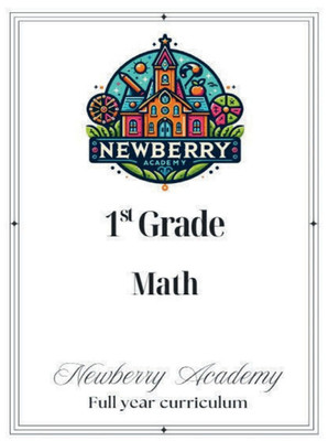 1st Grade Math Full year Lessons Workbook First Grade math homeschool