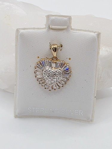 Vergoldeter 925 Sterling Silber MA China Herz Anhänger - Bild 2 von 8