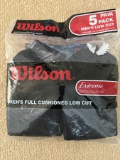 Wilson Men s Full Cushioned Low Cut 5 Pair Pack Socks Size 6-12 Black