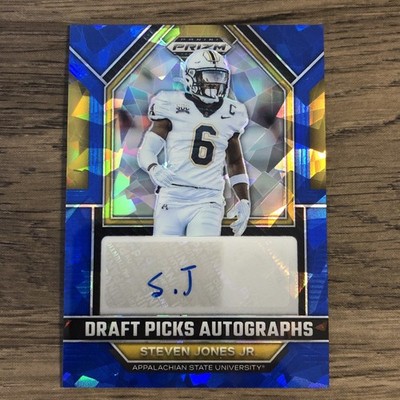 2023 Panini Prizm Draft Picks - Steven Jones Jr. Blue Ice Prizm Auto /75 (RC)