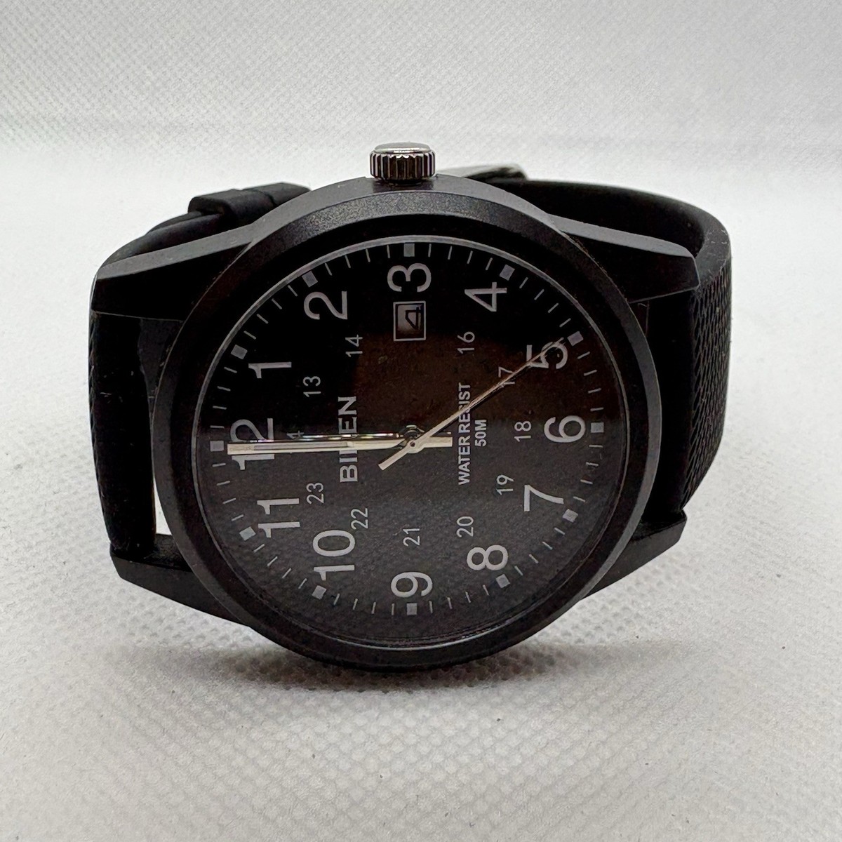 LENQIN Men's Quartz Watch, Waterproof, Glow Dial, Military Time, Easy Read