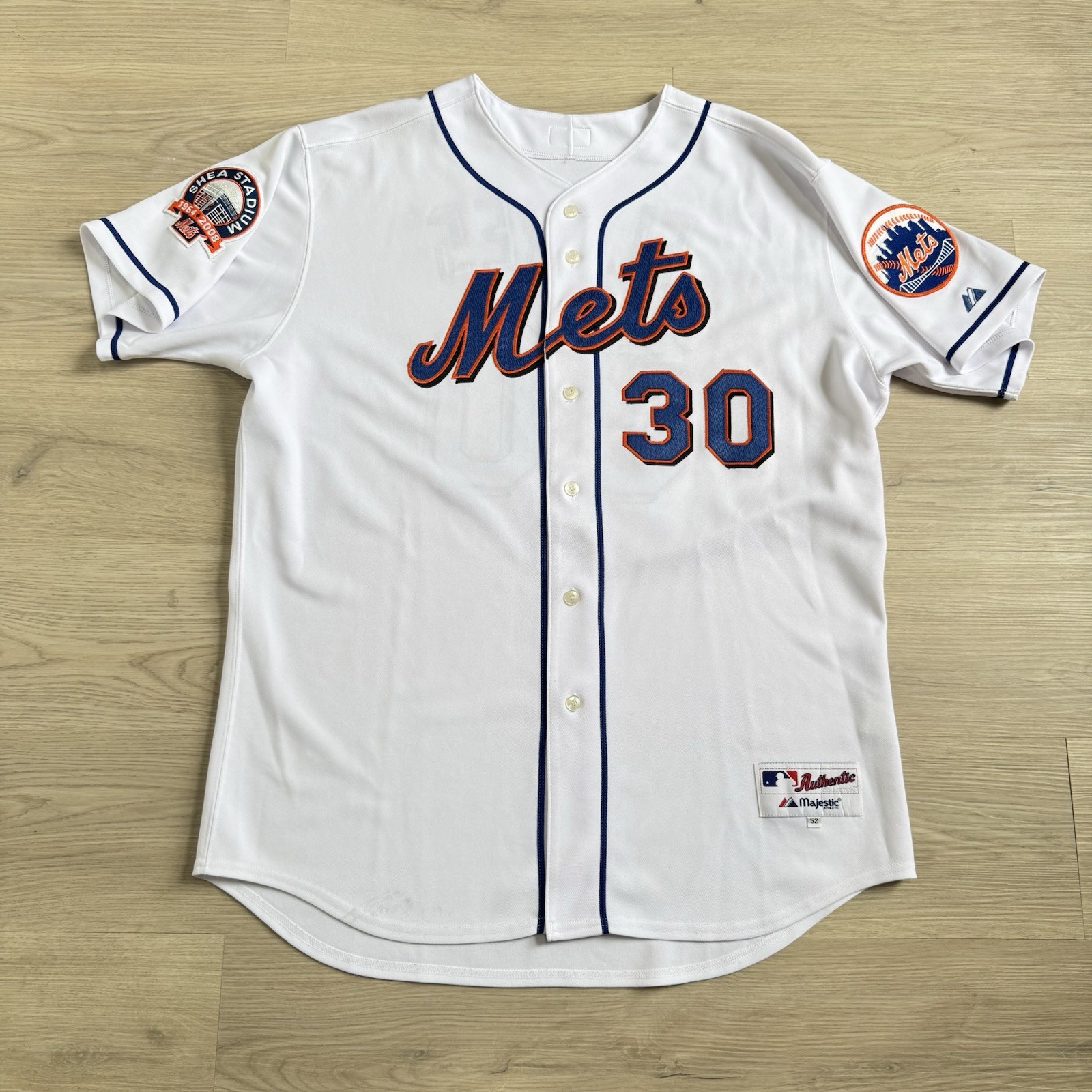 Vintage 2008 Shea Stadium Custom Jersey Authentic Majestic #30 Flores Size 52