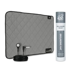 Premium Grounding Mat for Feet, Soft Cotton  Silver Fiber, Comfort Grey