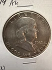 1949-S AU Franklin Half Dollar Full Bell Lines Actual Coin. Higher grade (FM)