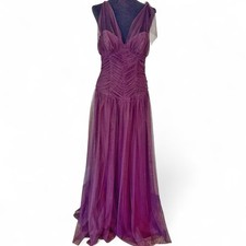 Vera Wang Vintage Purple Plum Tulle Full Skirt Evening Gown Size 10