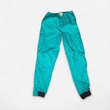 Vintage Eddie Bauer Teal Blue Green Nylon Sweatpants  Size: Medium Made In USA
