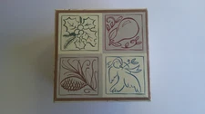 Variety of Wooden Rubber Stamps Art Craft Card Making Christmas Holiday & More
