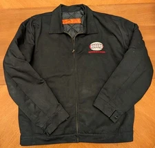 Red Kap JT22 Quilted Work Jacket L Black — Rogers Trailers Embroidered Logo, Zip