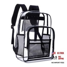 Transparent Backpack With Thickened Pvc Material, Perspective Design, Large