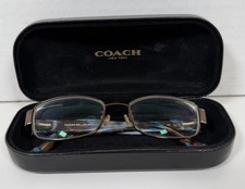 Coach Women's Dark Brown Teal Confetti 51-17-135 HC5075 Eyeglasses and Case