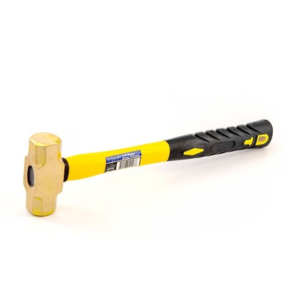 Stark USA Sledge Brass Hammer Forged Steel Solid Brass Non Sparking Head 1-Pound