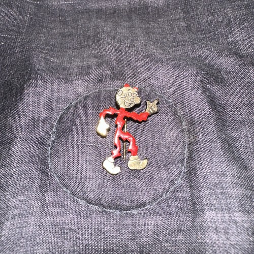 Vintage 1950's Ready Kilowatt Gold Tone & Red Enamel Advertising Lapel Pin - Picture 2 of 7