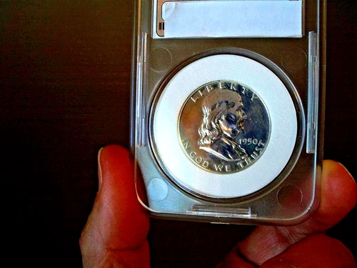 FRANKLIN HALF DOLLAR - PROOF 1950 SLABBED