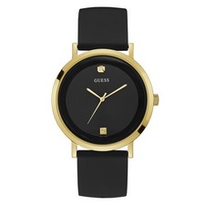 GUESS Black and Gold-Tone Analog Watch Black/Gold/Black