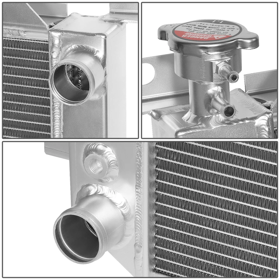 FOR 85-96 F-150/F-250/F250/BRONCO 5.0L/5.8L V8 3-ROW ALUMINUM RACING RADIATOR - Image 3 of 4