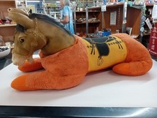 Vintage 1950's Rubber Face Ride On Stuffed Horse Toy