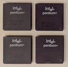 Lot 4 vintage Intel Pentium Ceramic Gold Pin 133Mhz SY022 CPU untested bent pins