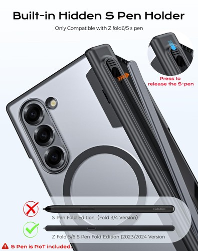 for Samsung Galaxy Z Fold 6 Case with MagSafe, [Built-in Privacy Screen Prote... - Picture 4 of 8