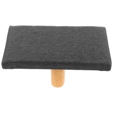 Grey Wooden Prayer Bench Cushioned Seat Portable Stool for Kneeling Support