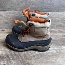 The North Face Chilkat Lace II Kids 5 Boots Brown Black Waterproof Snow Boots