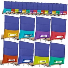 24 Pcs Chair Storage Pocket 16 x 19 Inch Large Chair Pocket Navy Blue