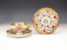 Noritake Japanese Porcelain Trio - Hand Painted & Gilded Cup Saucer & Plate Trio