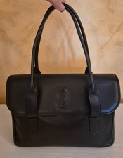 Borsa Yves Saint Laurent in pelle nera doppio manico 