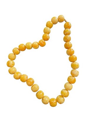 Vintage Butterscotch Egg Yolk Amber Style Necklace