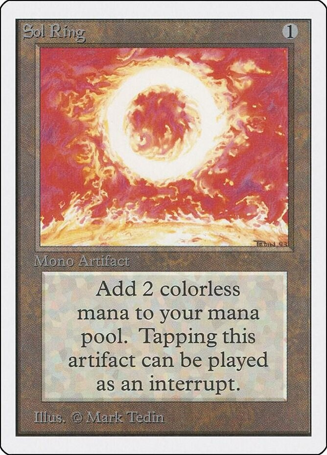 Slightly Played, English - 1 x MTG Sol Ring Unlimited Edition