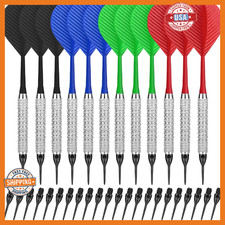 CyeeLife Plastic Tip Darts,12pcs Soft Darts Set with 100 Plastic Tips for Electr