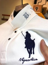 Luxury Quality Men's Polo Shirt Lapel Horse Embroidery Long Sleeve 100Cotton T-S