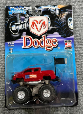 Muscle Machines Dodge Monster Truck 1:64 Diecast - US Flag