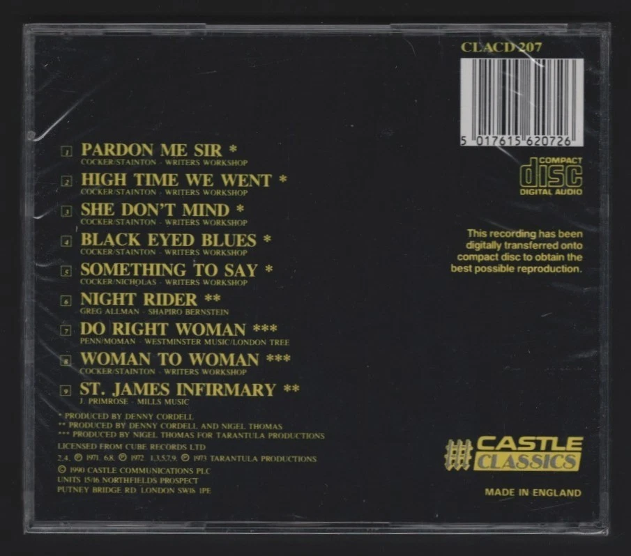 JOE COCKER - SOMETHING TO SAY - CD ALBUM CASTLE © 1990 NEU! & OVP! - Bild 2 von 2