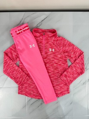 Under Armour Mädchen Twist 1/4 Reißverschluss Top/Leggings Set Kleinkind Größe 2-3 Jahre
