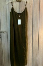 Quince lined linen dress NWT Olive XS